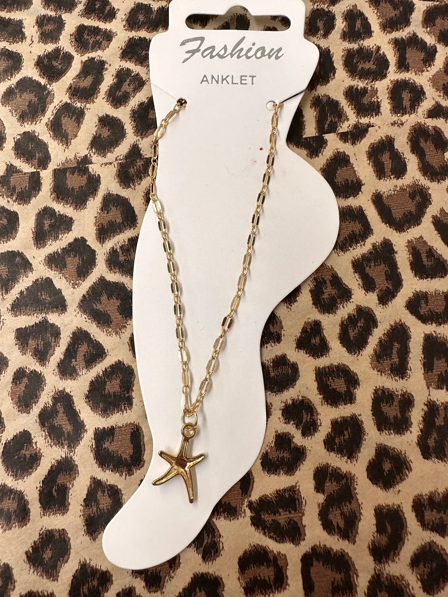 Gold Starfish Anklet